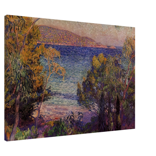 Theo van Rysselberghe - PINES AND EUCALYPTUS AT CAVELIERI 1905 Canvas - 20x30 cm / 8x12 inches-canvas