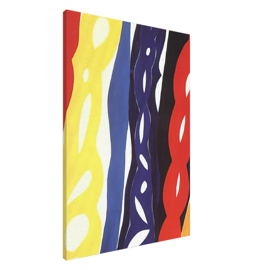 Ernst Wilhelm Nay - Streifen, WZ 1221 - 1967 Canvas - 20x30 cm / 8x12 inches-canvas