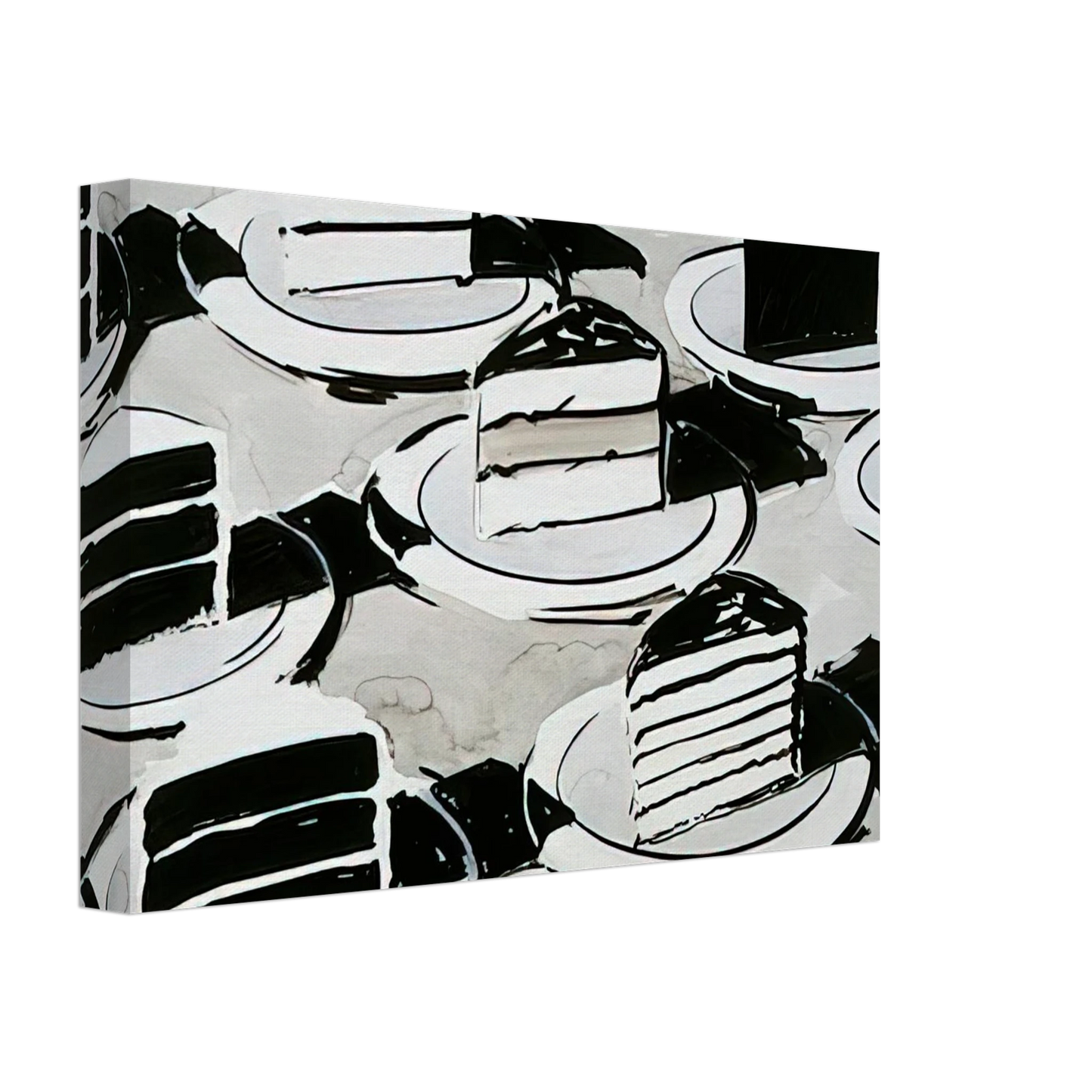 Wayne Thiebaud - Cake Slices - 1963 Canvas - 40x60 cm / 16x24 inches-canvas