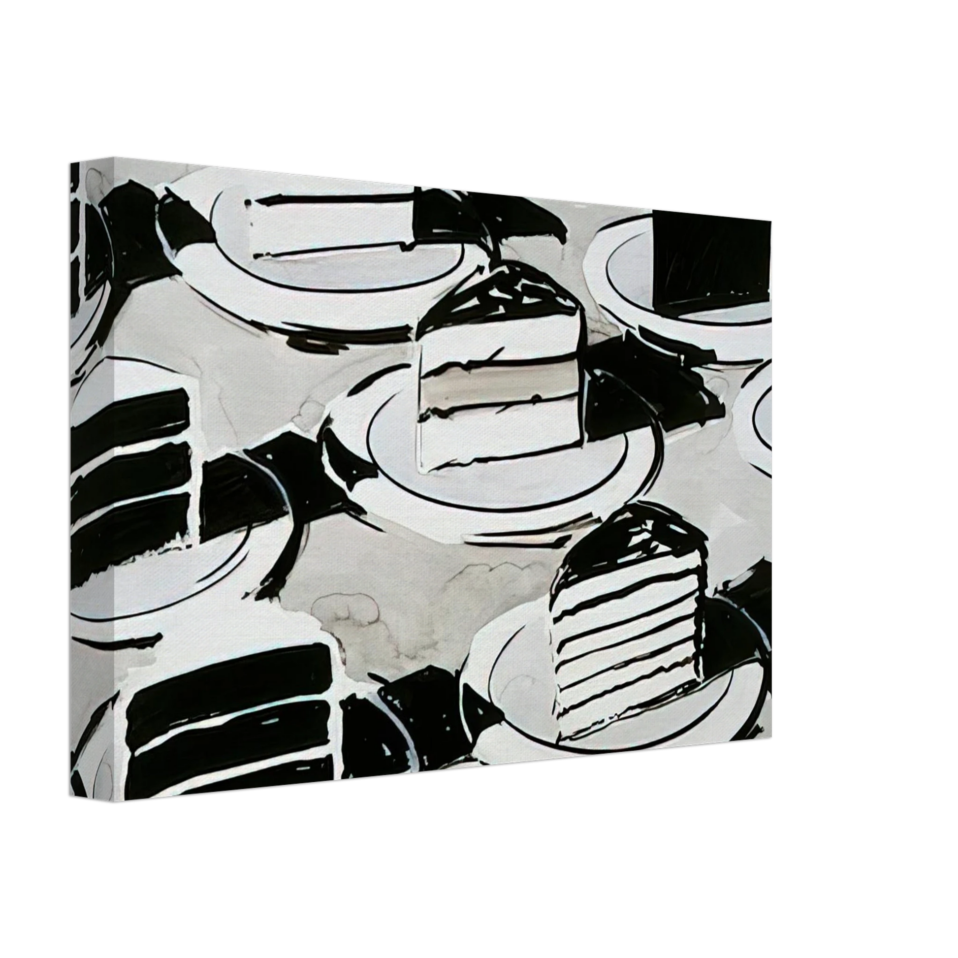 Wayne Thiebaud - Cake Slices - 1963 Canvas - 40x60 cm / 16x24 inches-canvas