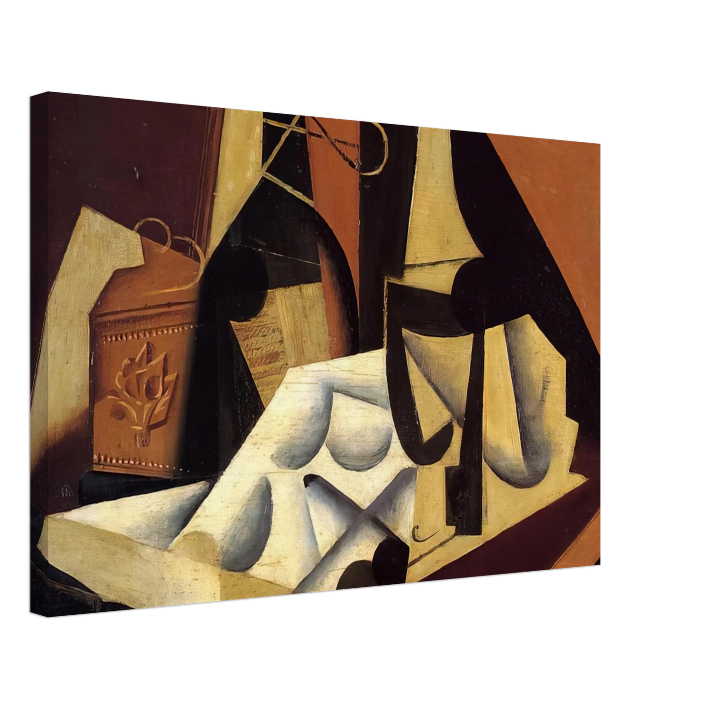 Juan Gris - STILL LIFE WITH WHITE TABLECLOTH 1916 Canvas - 70x100 cm / 28x40 inches-canvas