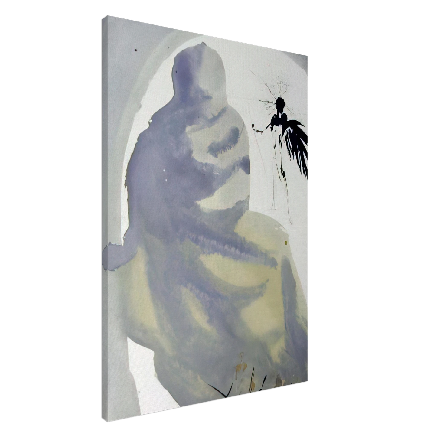 Salvador Dali - SEDUXISTI ME DOMINE 1967 Canvas - 20x30 cm / 8x12 inches-canvas