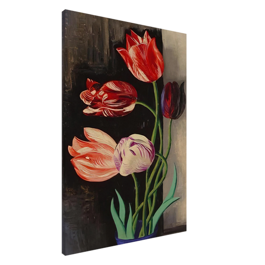 Moise Kisling - TULIPS Canvas - 20x30 cm / 8x12 inches-canvas