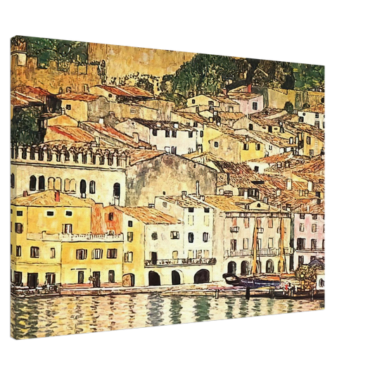 Gustav Klimt - MALCESINE ON LAKE GARDA Canvas - 20x30 cm / 8x12 inches-canvas