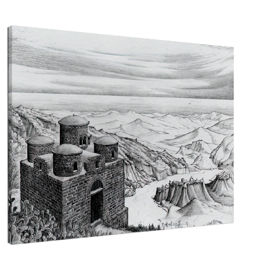 MC Escher - CATTOLICA OF STILO CALABRIA 1930 Canvas - 20x30 cm / 8x12 inches-canvas