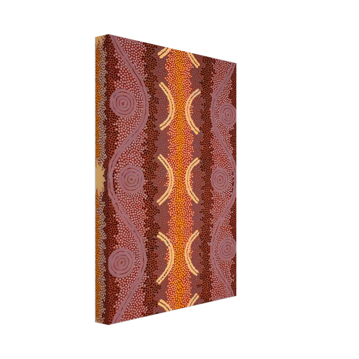 Clifford Possum Tjapaltjarri - Possum and Rock Wallaby Dreaming at Mount Allan - 1996 Canvas - 40x60 cm / 16x24 inches-canvas