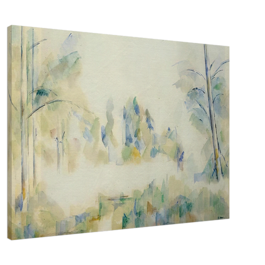 Paul Cezanne - Trees by the Water Canvas - 20x30 cm / 8x12 inches-canvas