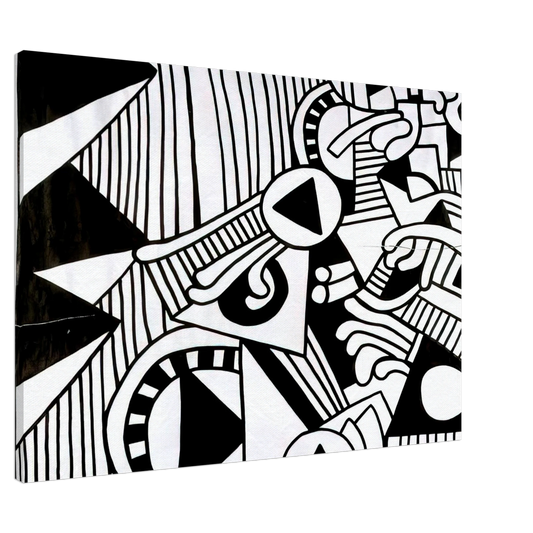Keith Haring - UNTITLED 1978 1 Canvas - 20x30 cm / 8x12 inches-canvas