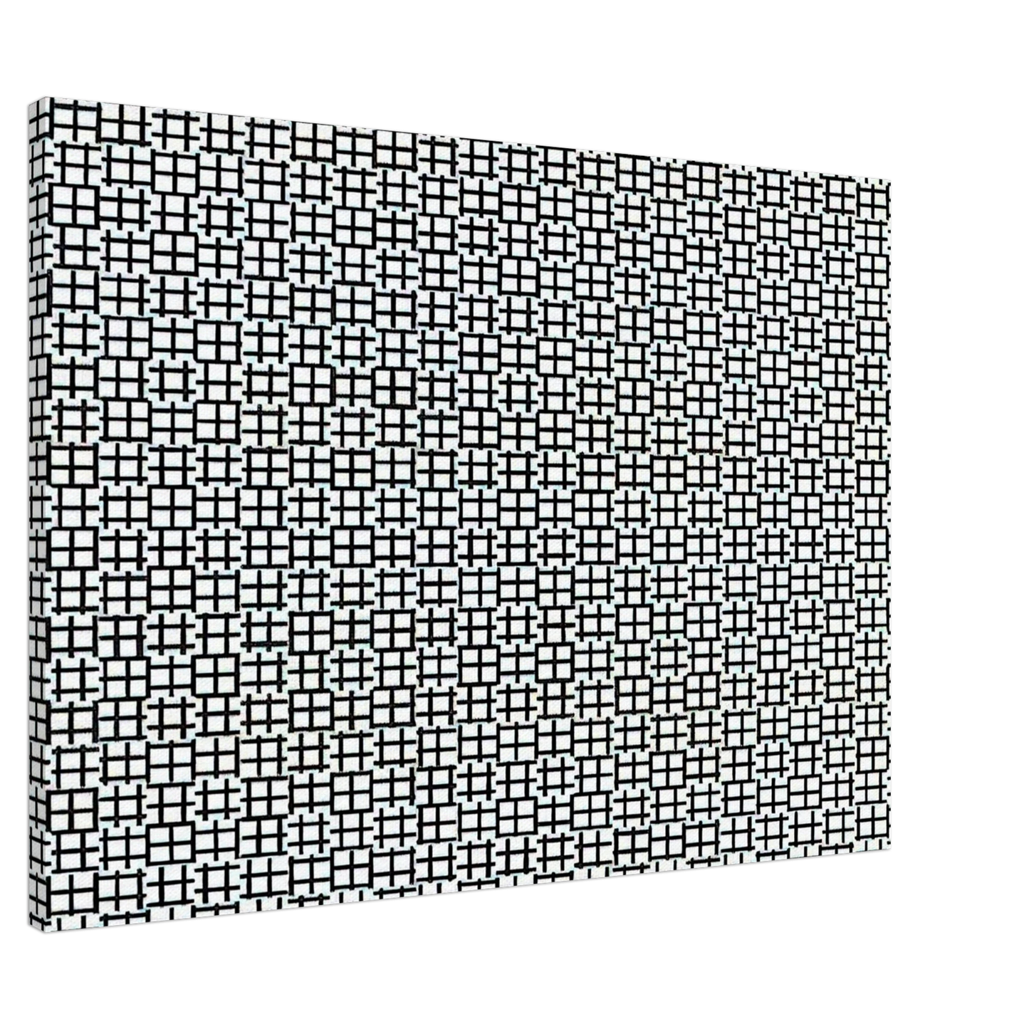 Francois Morellet - Untitled Verticals and Horizontals - 1970 Canvas - 20x30 cm / 8x12 inches-canvas