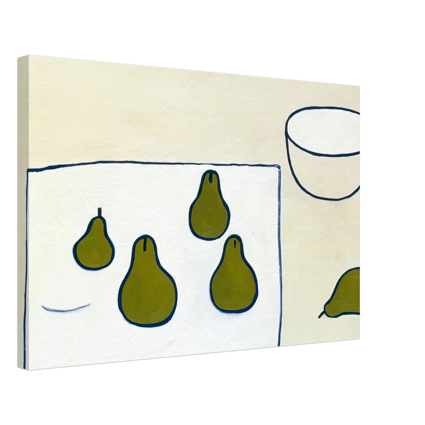 William Scott - Five Pears - 1976 Canvas - 70x100 cm / 28x40 inches-canvas