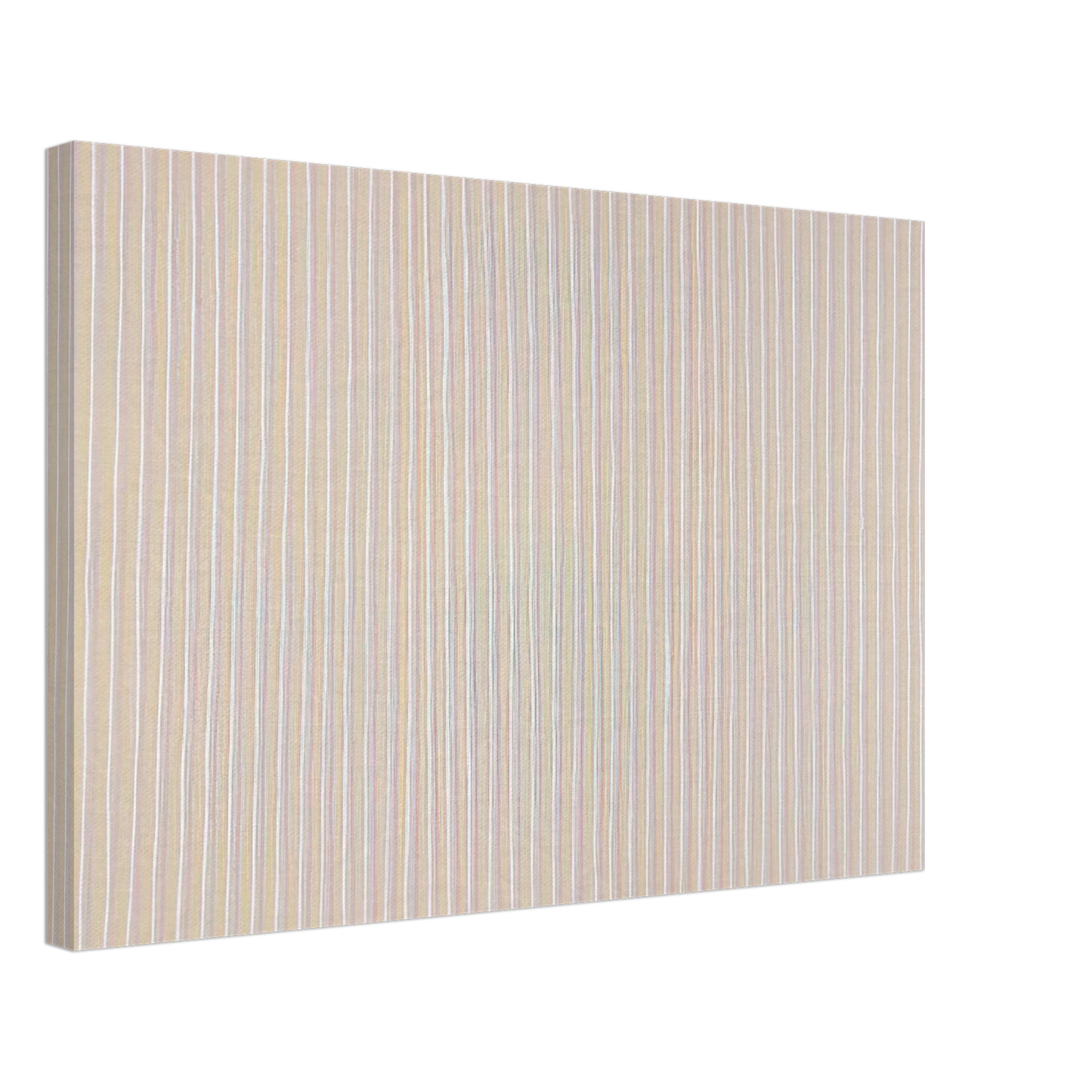 Gene Davis - Untitled Pink, Yellow and White - 1980 Canvas - 70x100 cm / 28x40 inches-canvas