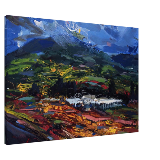 Gebre Kristos Desta - Untitled - Abstract Expressionism, Neo-Expressionism Canvas - 20x30 cm / 8x12 inches-canvas