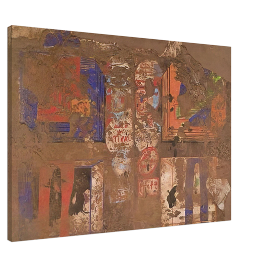 Dieter Roth - Graphic with Cocoa - 1968 Canvas - 20x30 cm / 8x12 inches-canvas