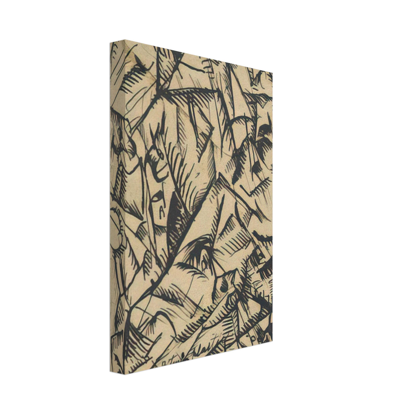 Carlo Carra - RITMI PLASTICI 1911 Canvas - 40x60 cm / 16x24 inches-canvas