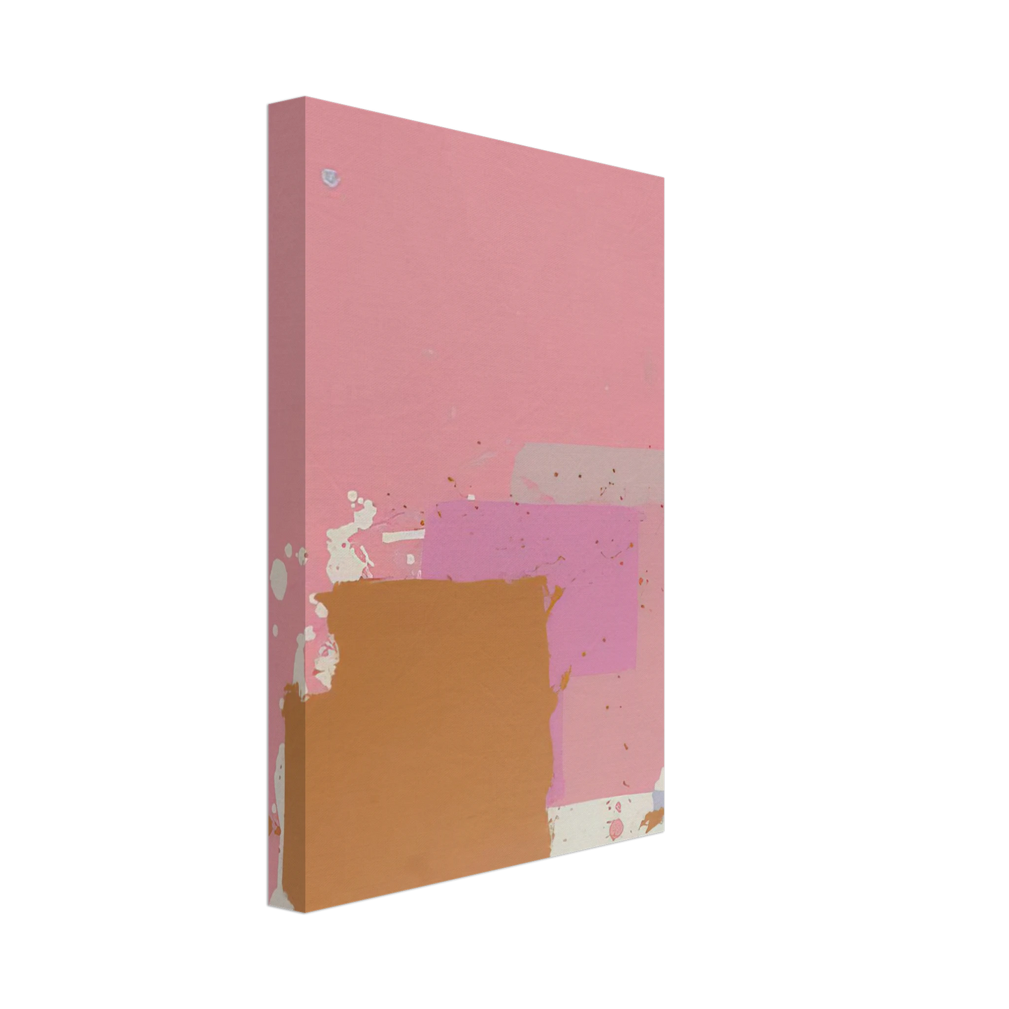 John Hoyland - Brown Black on Pink - 1971 Canvas - 70x100 cm / 28x40 inches-canvas