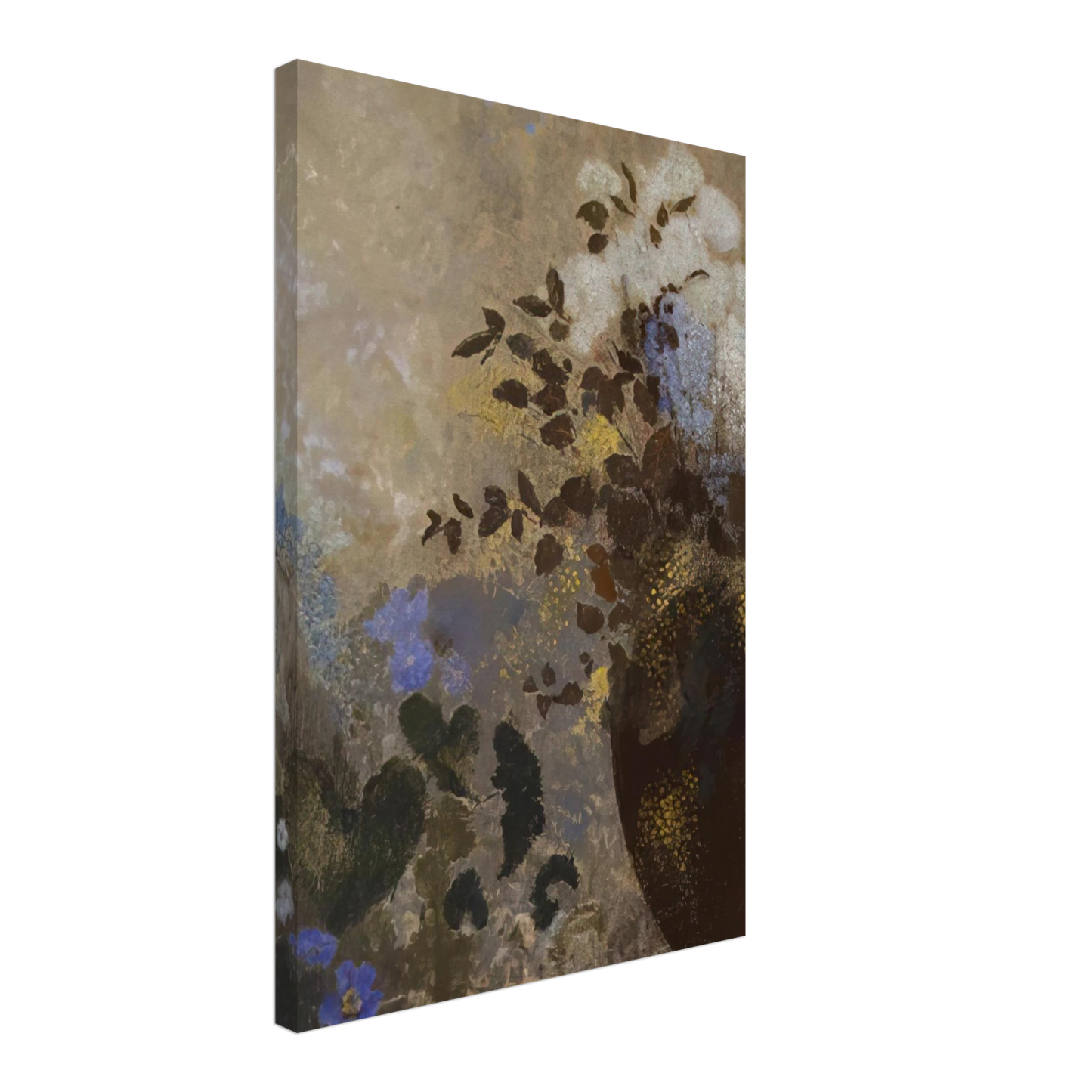 Odilon Redon - FLOWERS IN A BLACK VASE Canvas - 70x100 cm / 28x40 inches-canvas