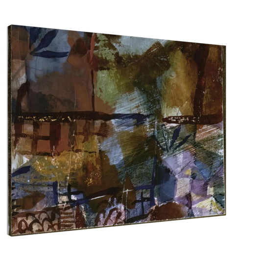 Paul Klee - WINDOWS AND PALM TREES 1914 Canvas - 20x30 cm / 8x12 inches-canvas