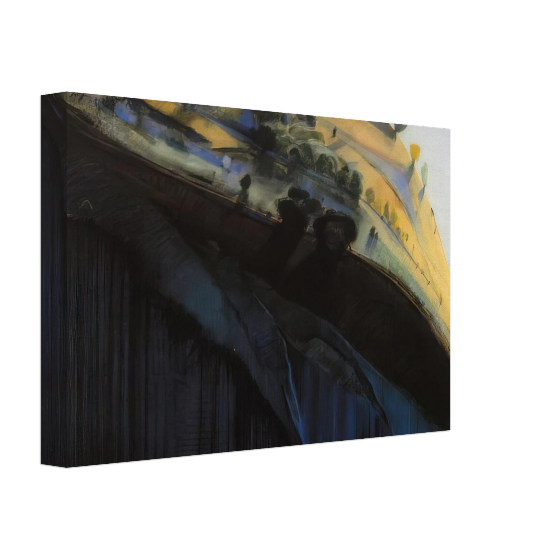 Wayne Thiebaud - Coloma Ridge - 1968 Canvas - 40x60 cm / 16x24 inches-canvas