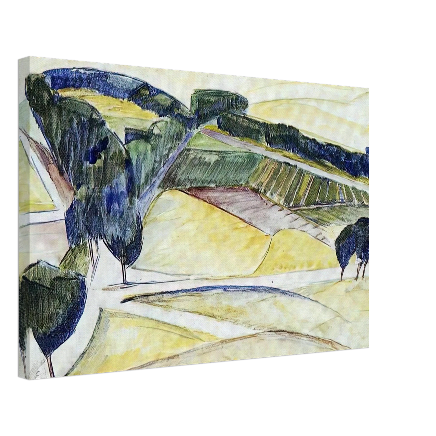 Diego Rivera - LANDSCAPE AT TOLEDO 1913 Canvas - 70x100 cm / 28x40 inches-canvas