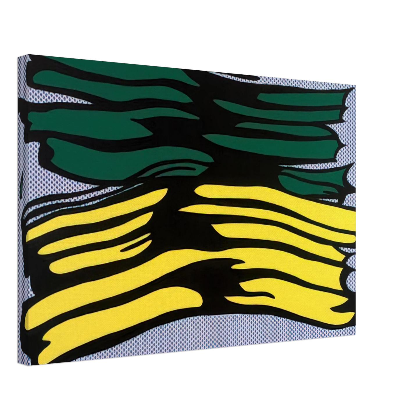 Roy Lichtenstein - YELLOW AND GREEN BRUSHSTROKES 1966 0 Canvas - 70x100 cm / 28x40 inches-canvas