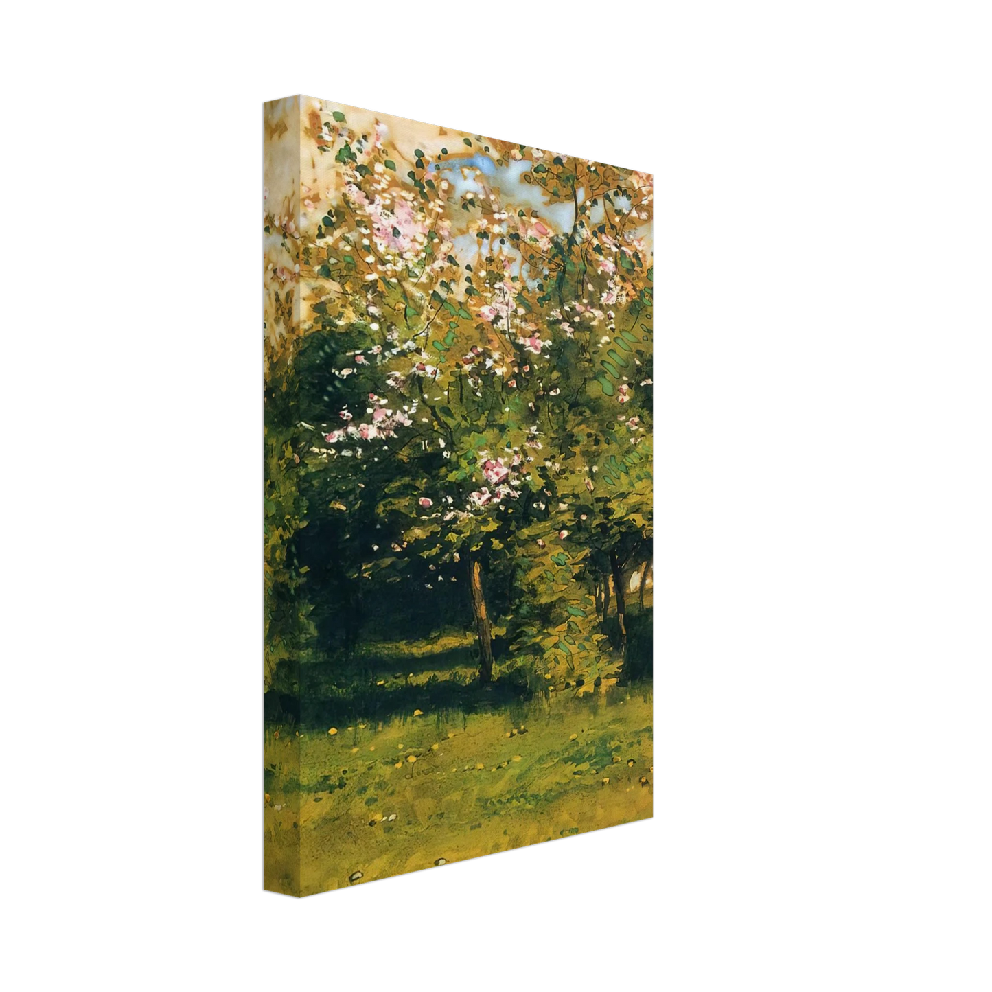 Childe Hassam - Blossoming Trees Canvas - 40x60 cm / 16x24 inches-canvas