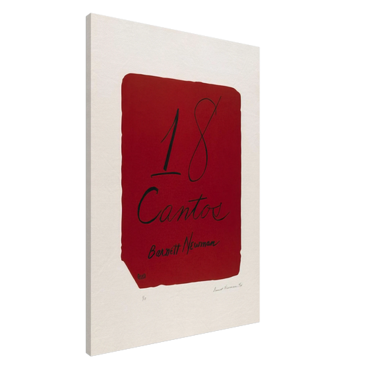 Barnett Newman - Title Page from 18 Cantos Canvas - 20x30 cm / 8x12 inches-canvas