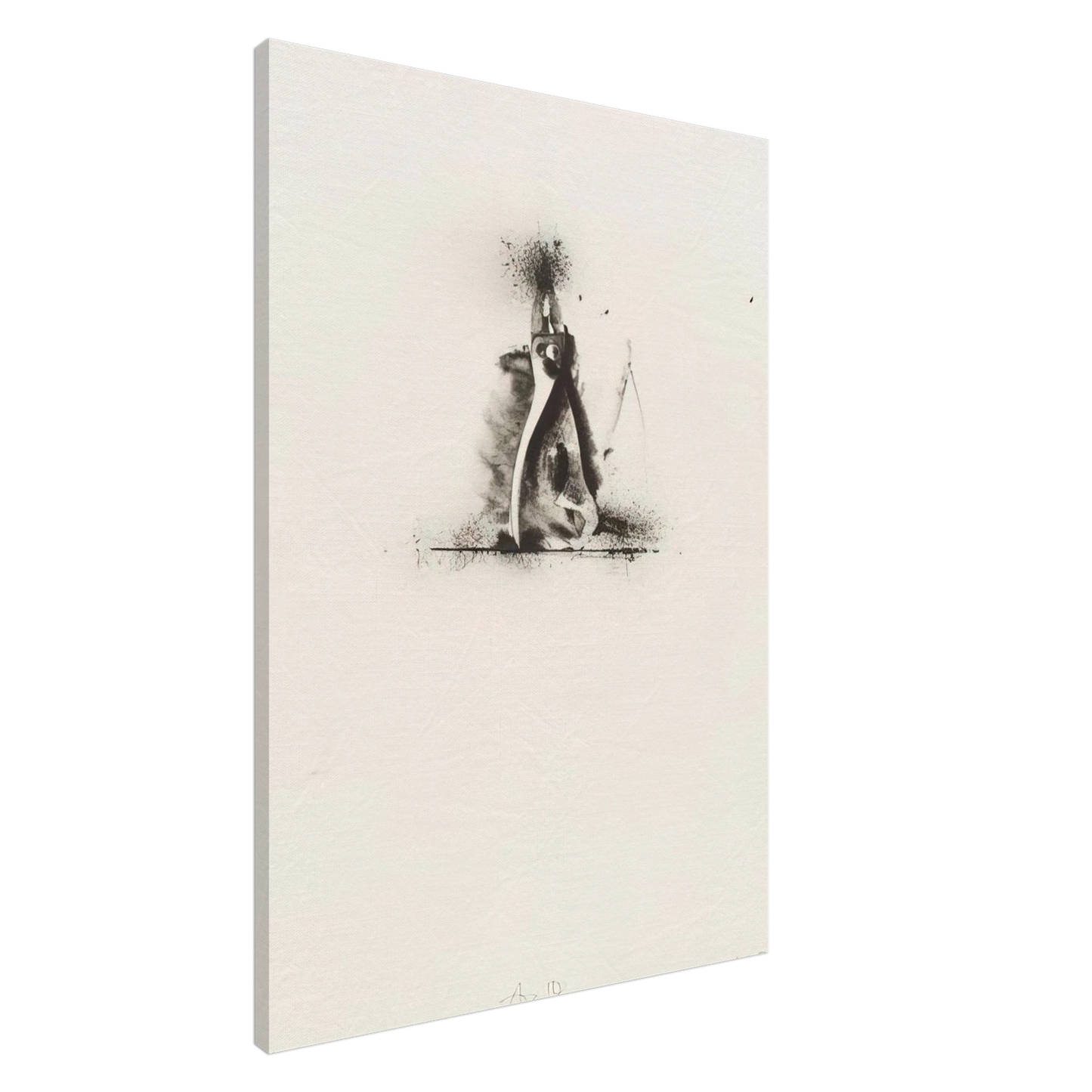 Jim Dine - UNTITLED FROM TEN WINTER TOOLS 1973 1 Canvas - 20x30 cm / 8x12 inches-canvas