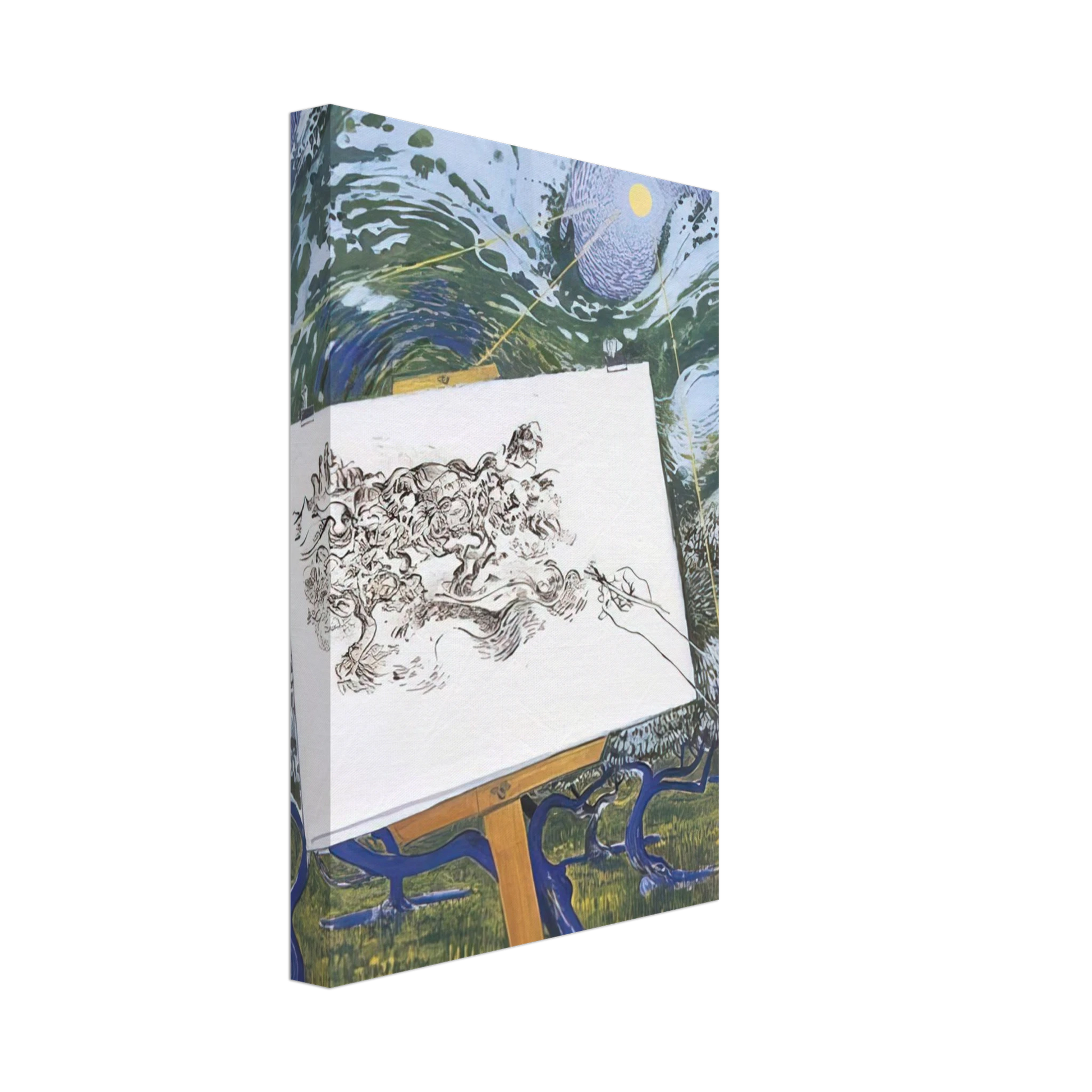 Brett Whiteley - St-Remy de Provence - 1983 Canvas - 40x60 cm / 16x24 inches-canvas