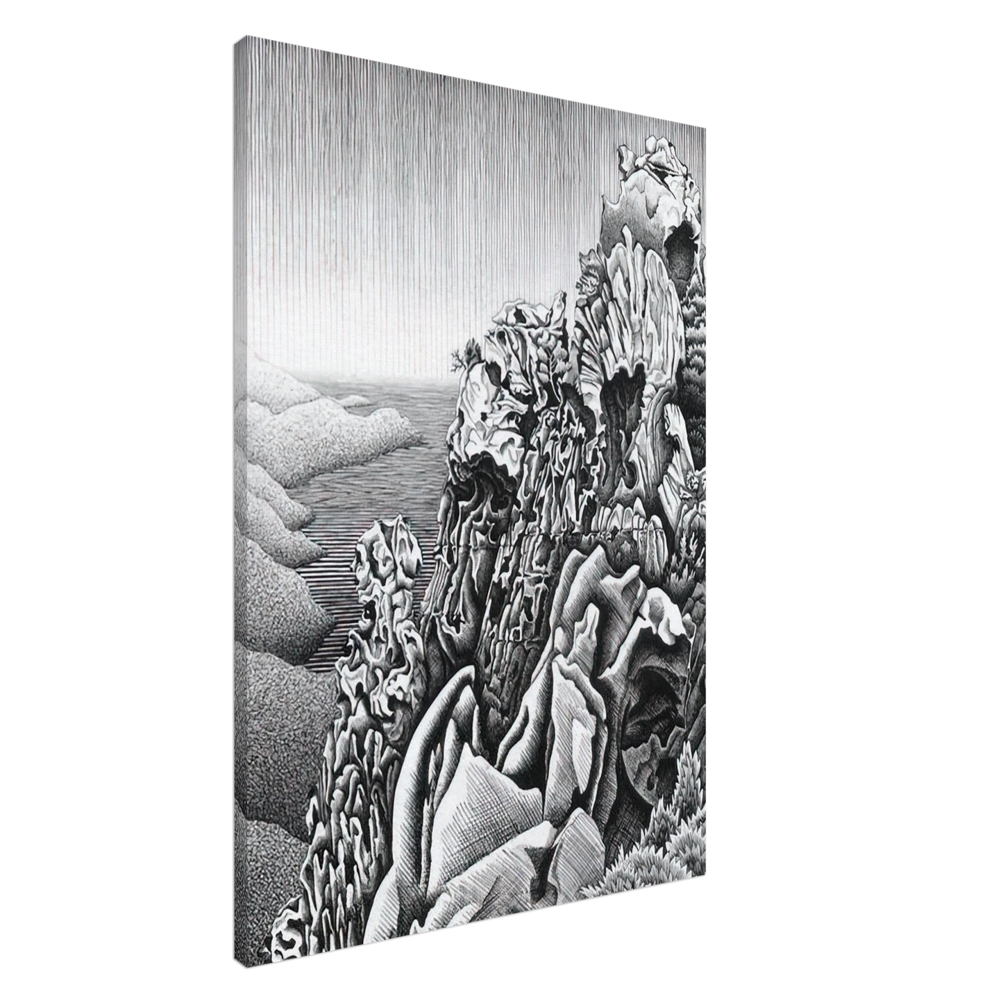 MC Escher - CALANQUES DE PIANA Canvas - 20x30 cm / 8x12 inches-canvas