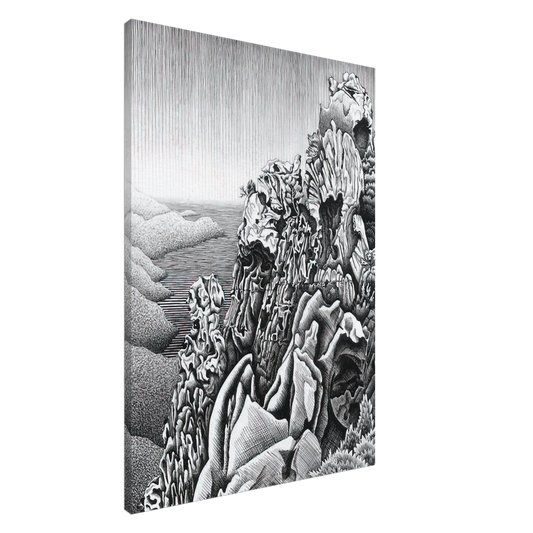 MC Escher - CALANQUES DE PIANA Canvas - 20x30 cm / 8x12 inches-canvas