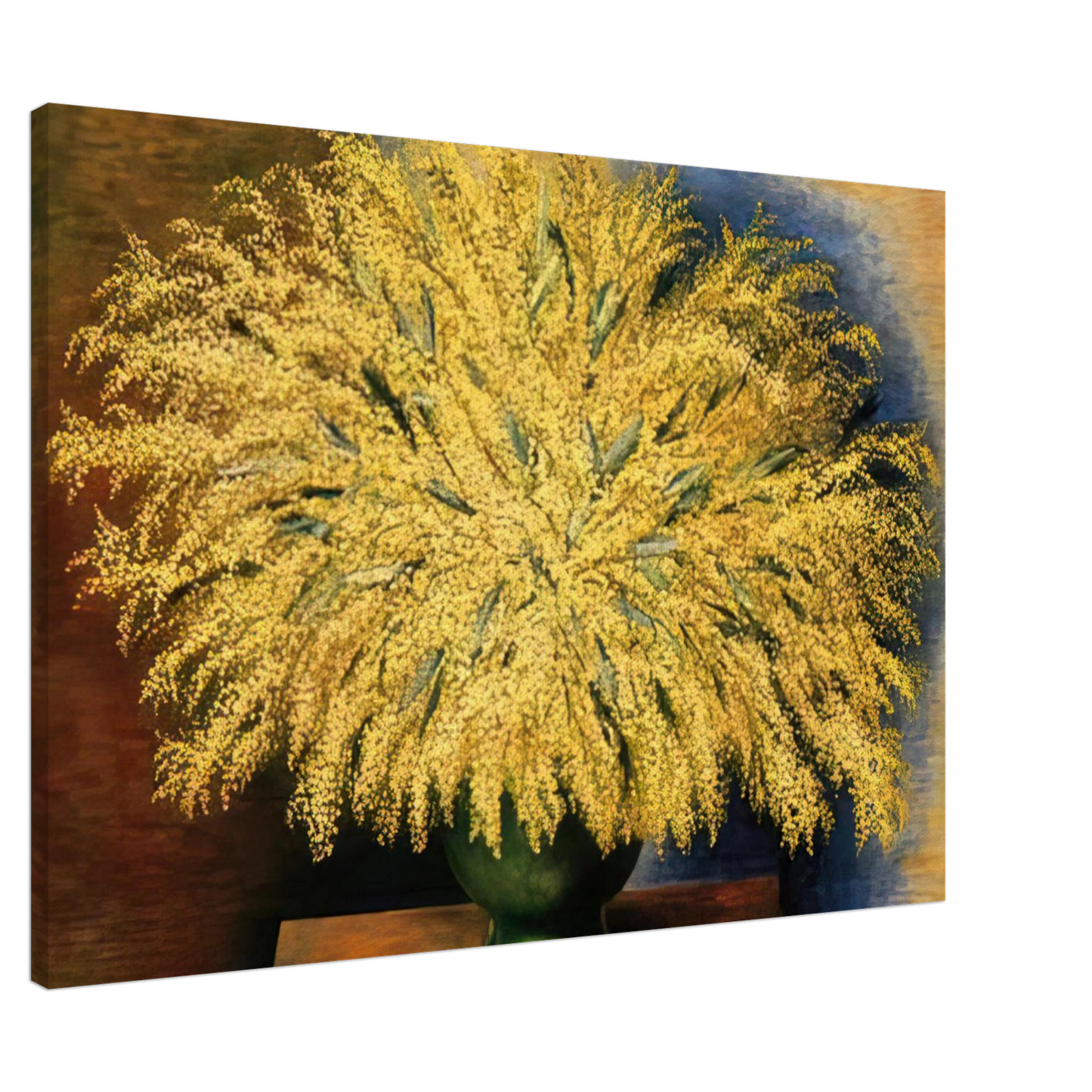 Moise Kisling - GRAND BOUQUET OF MIMOSA 1942 Canvas - 20x30 cm / 8x12 inches-canvas