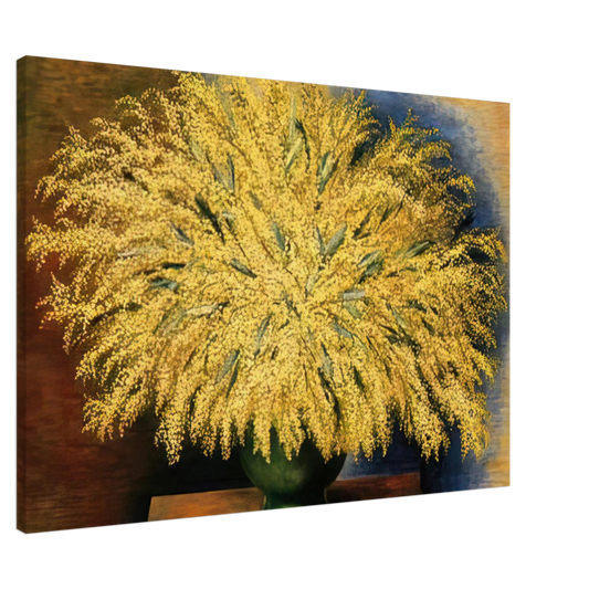 Moise Kisling - GRAND BOUQUET OF MIMOSA 1942 Canvas - 20x30 cm / 8x12 inches-canvas