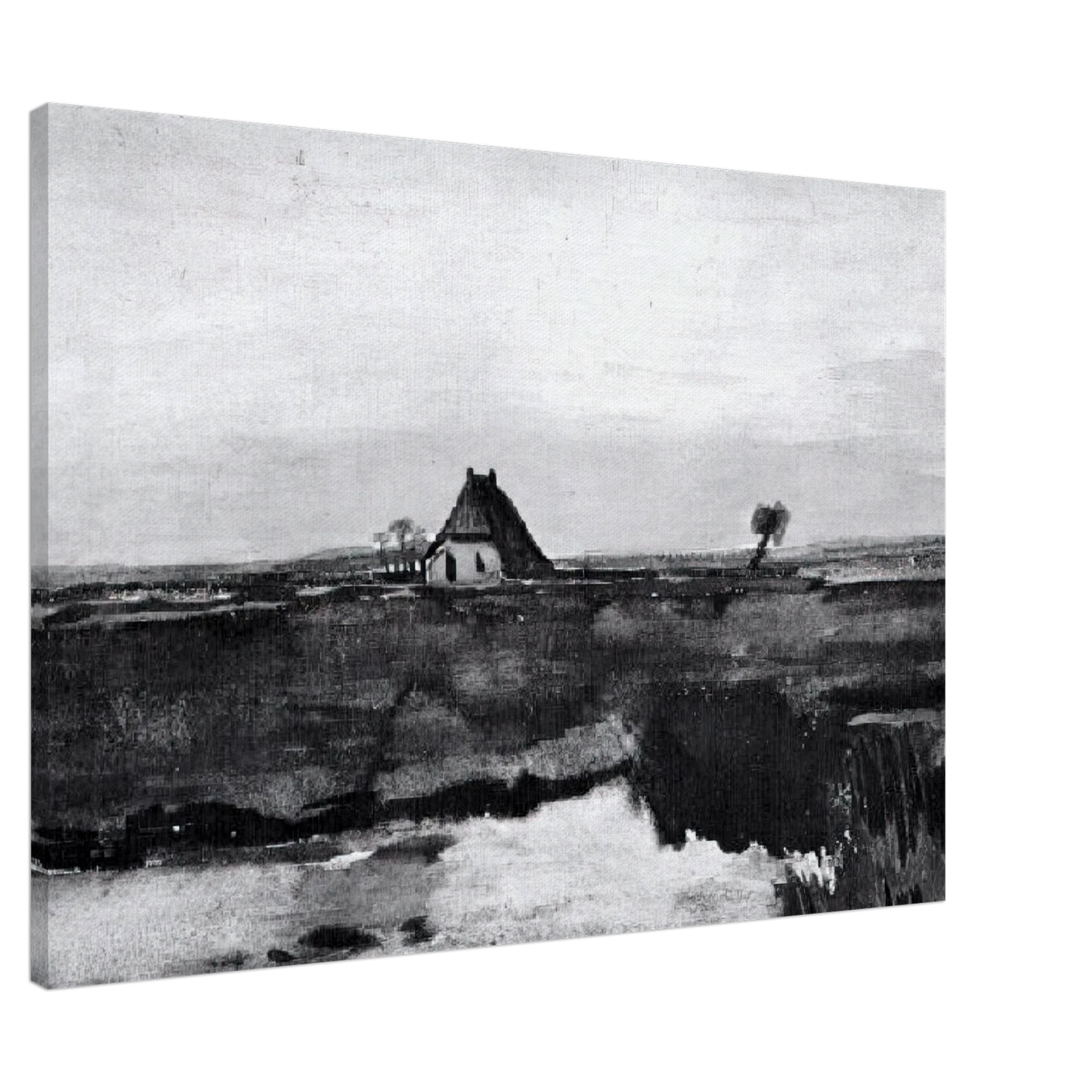 Vincent van Gogh - Landscape with a Farm Canvas - 20x30 cm / 8x12 inches-canvas