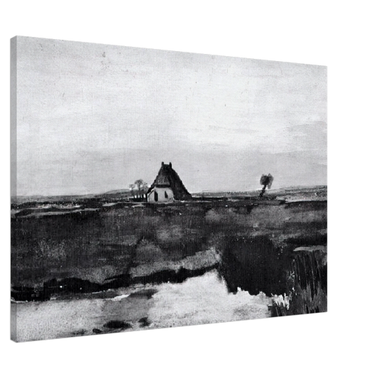 Vincent van Gogh - Landscape with a Farm Canvas - 20x30 cm / 8x12 inches-canvas