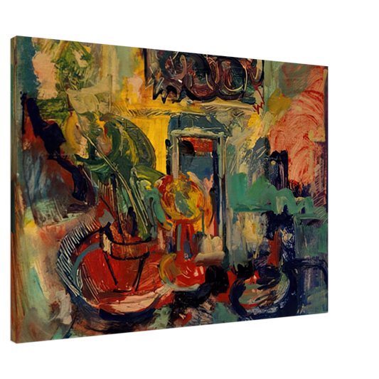Hans Hofmann - Still Life Interior Canvas - 20x30 cm / 8x12 inches-canvas