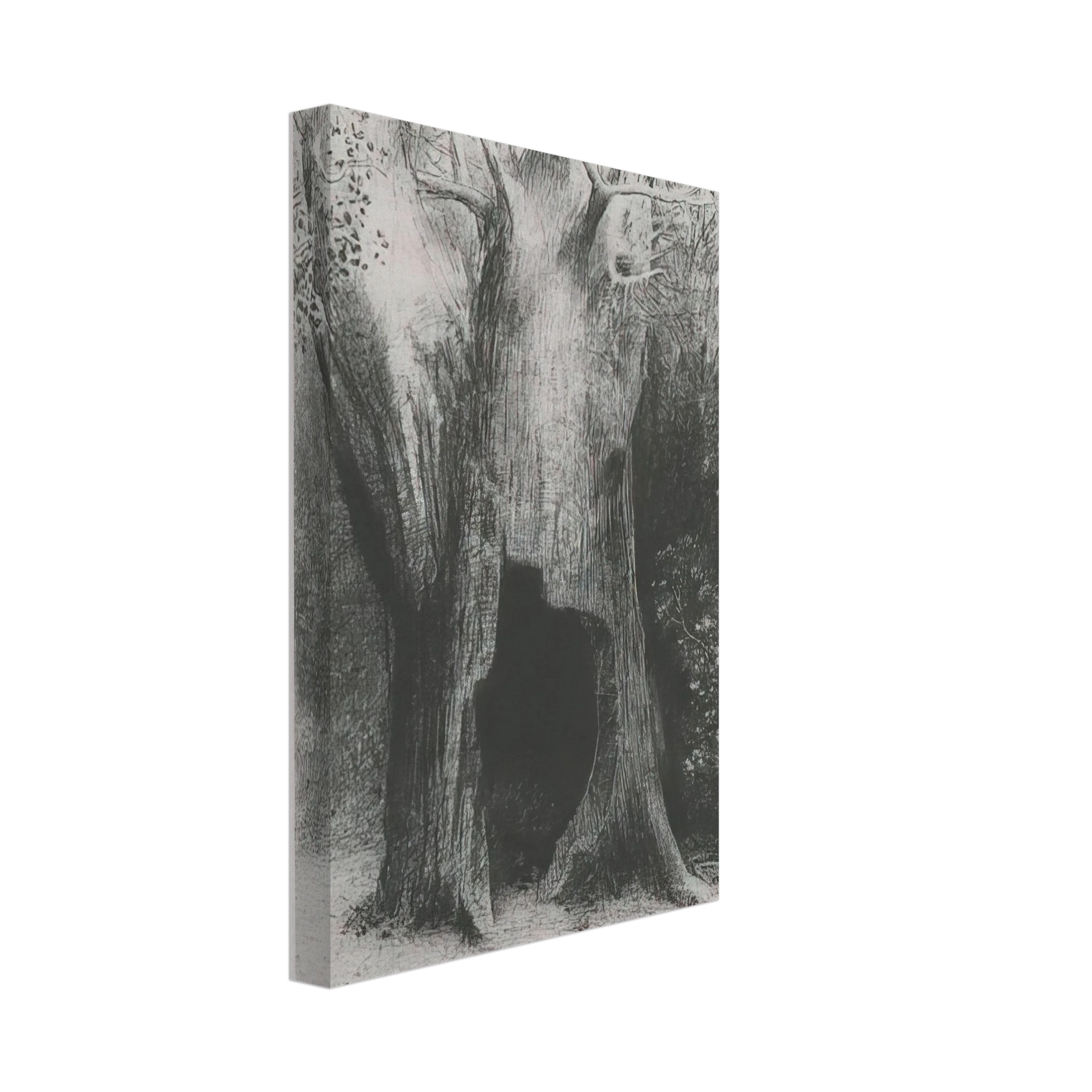 Odilon Redon - I PLUNGED INTO SOLITUDE I DWELT IN THE TREE BEHIND ME PLATE 9 1896 Canvas - 70x100 cm / 28x40 inches-canvas