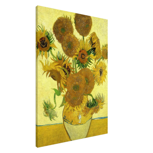 Vincent van Gogh - Still Life - Vase with Fifteen Sunflowers Canvas - 20x30 cm / 8x12 inches-canvas
