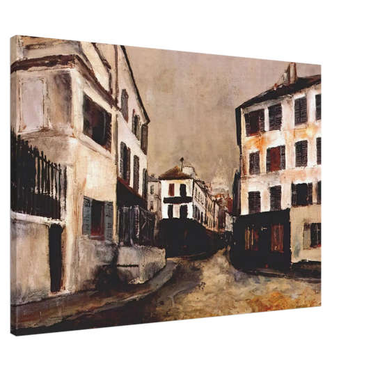 Maurice Utrillo - NORVINS STREET Canvas - 20x30 cm / 8x12 inches-canvas