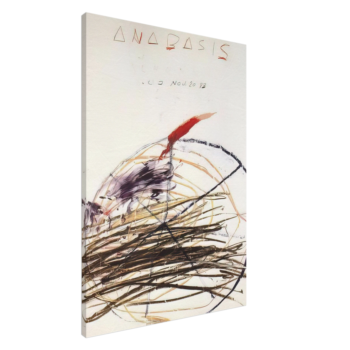 Cy Twombly - Anabasis  Xenephon  Canvas - 20x30 cm / 8x12 inches-canvas