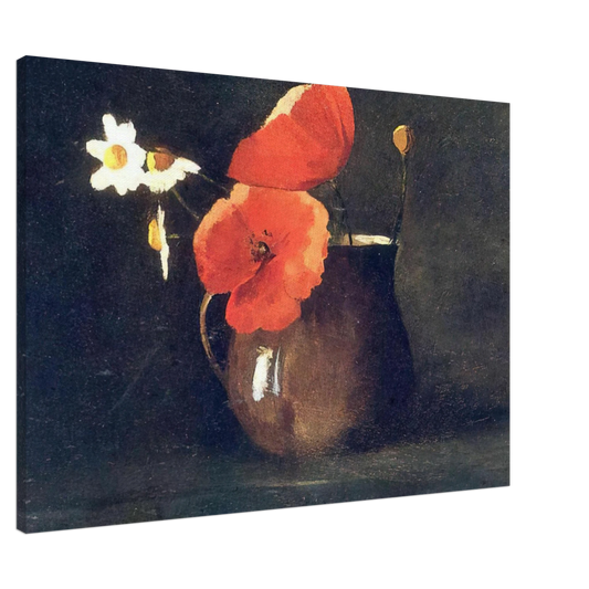 Odilon Redon - FLOWERS IN GREEN VASE Canvas - 20x30 cm / 8x12 inches-canvas