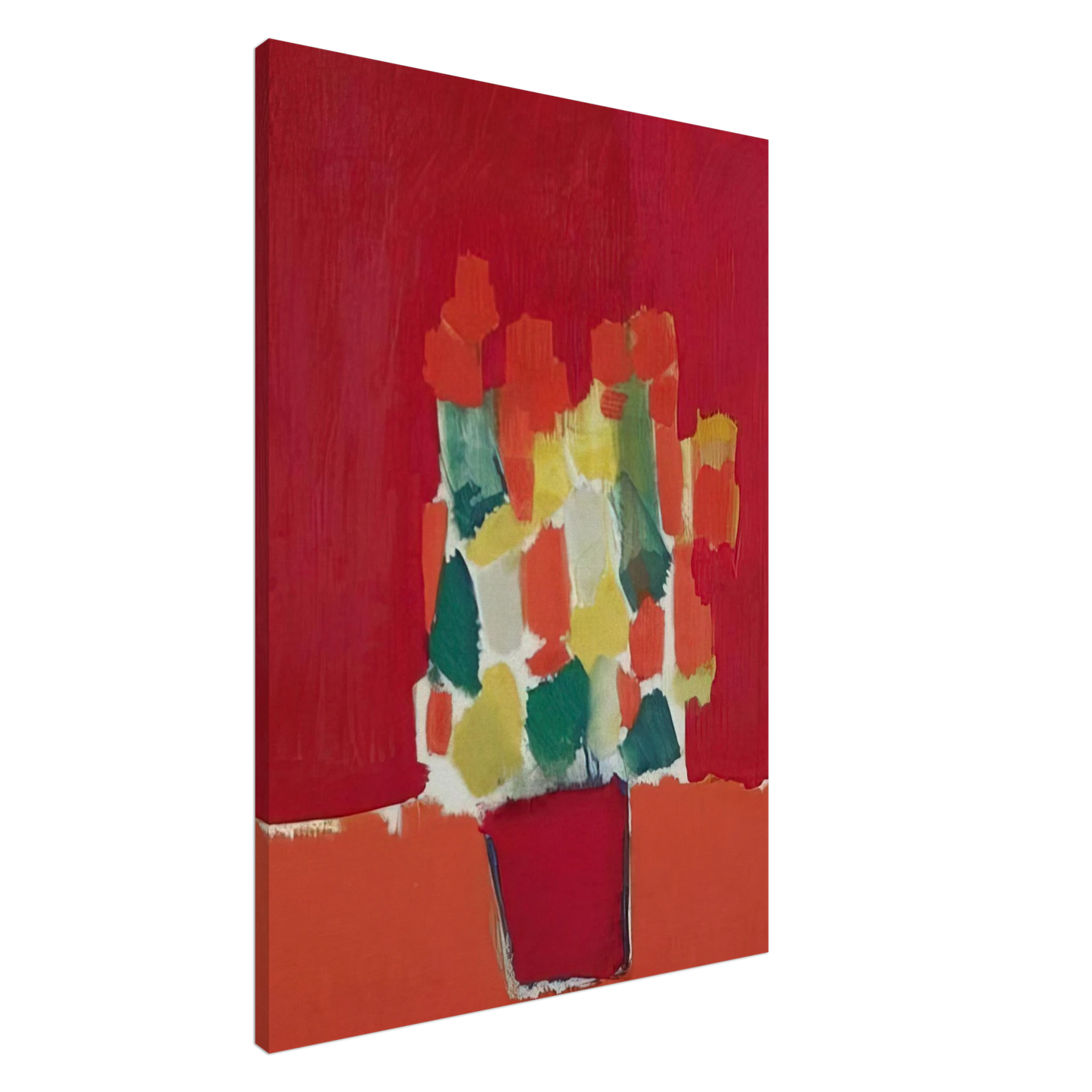 Nicolas de Stael - Fleurs rouges - 1952 Canvas - 20x30 cm / 8x12 inches-canvas