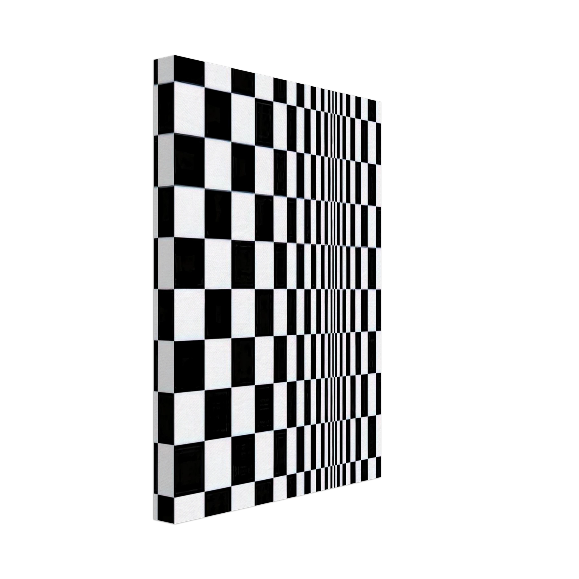 Bridget Riley - MOVEMENT IN SQUARES 1961 Canvas - 40x60 cm / 16x24 inches-canvas