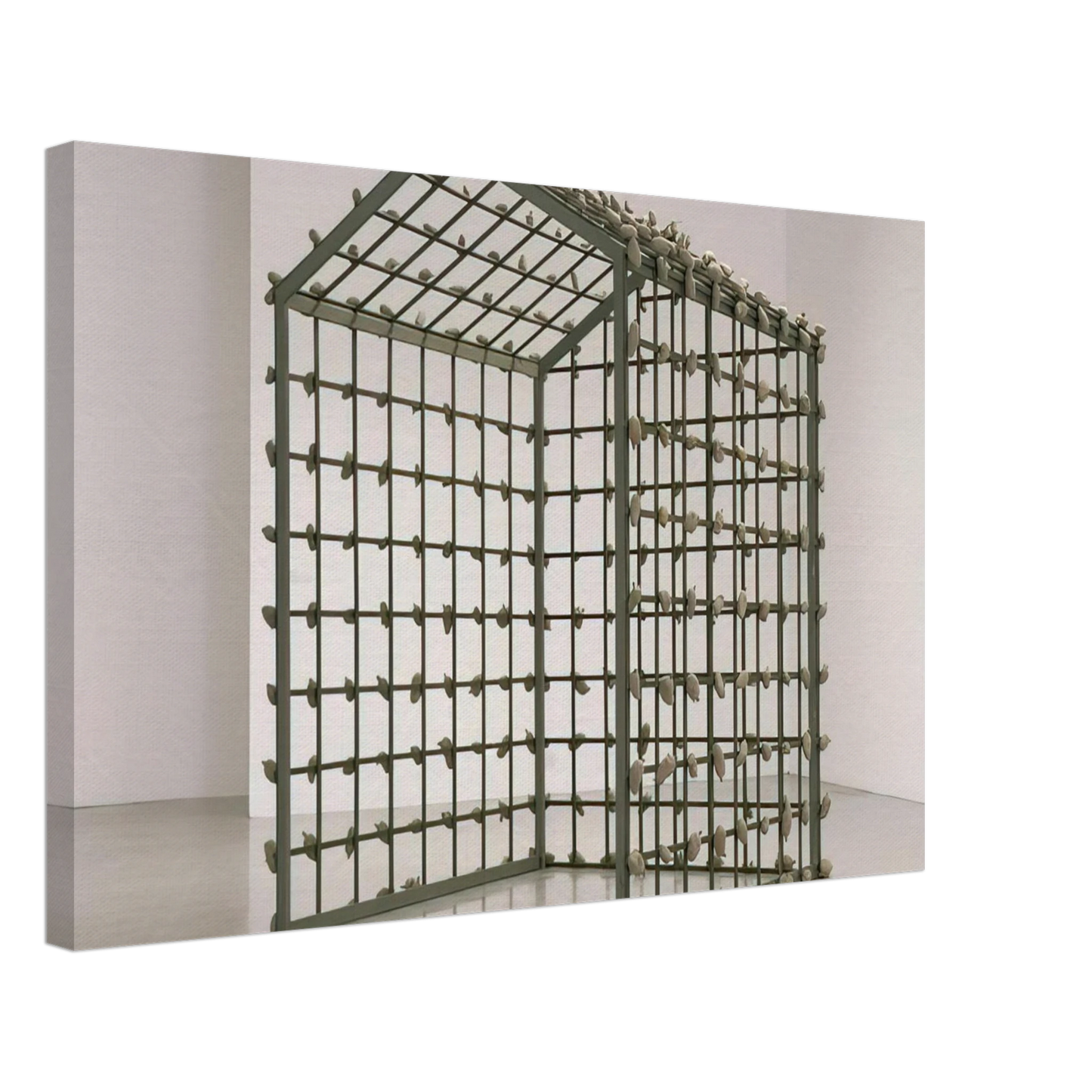 Sigmar Polke - POTATO HOUSE KARTOFFELHAUS 1967 Canvas - 70x100 cm / 28x40 inches-canvas