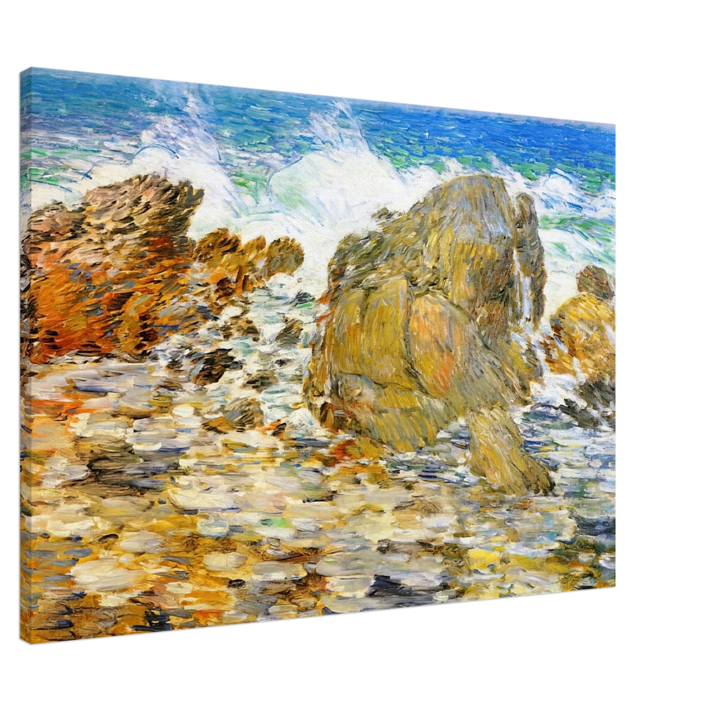 Childe Hassam - Surf, Appledore Canvas - 20x30 cm / 8x12 inches-canvas