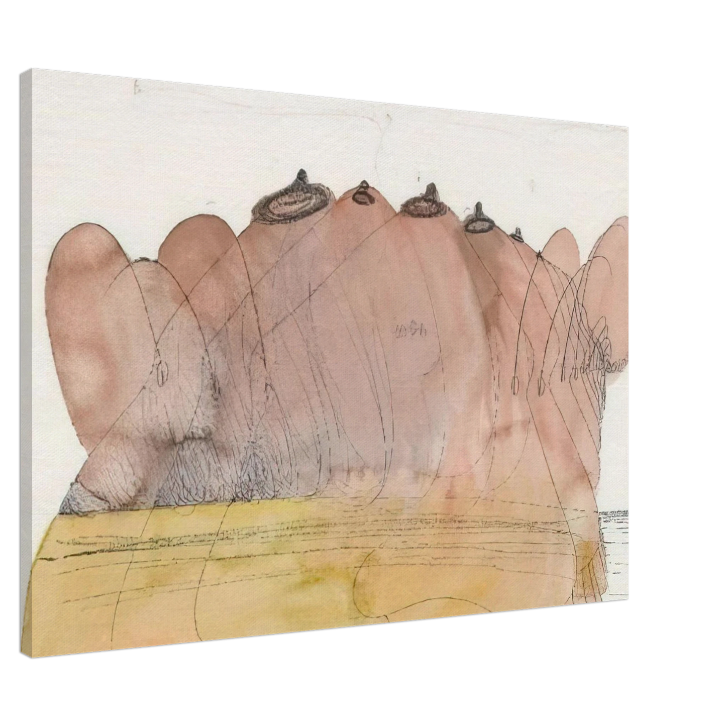 Dieter Roth - Untitled - 1974 Canvas - 20x30 cm / 8x12 inches-canvas