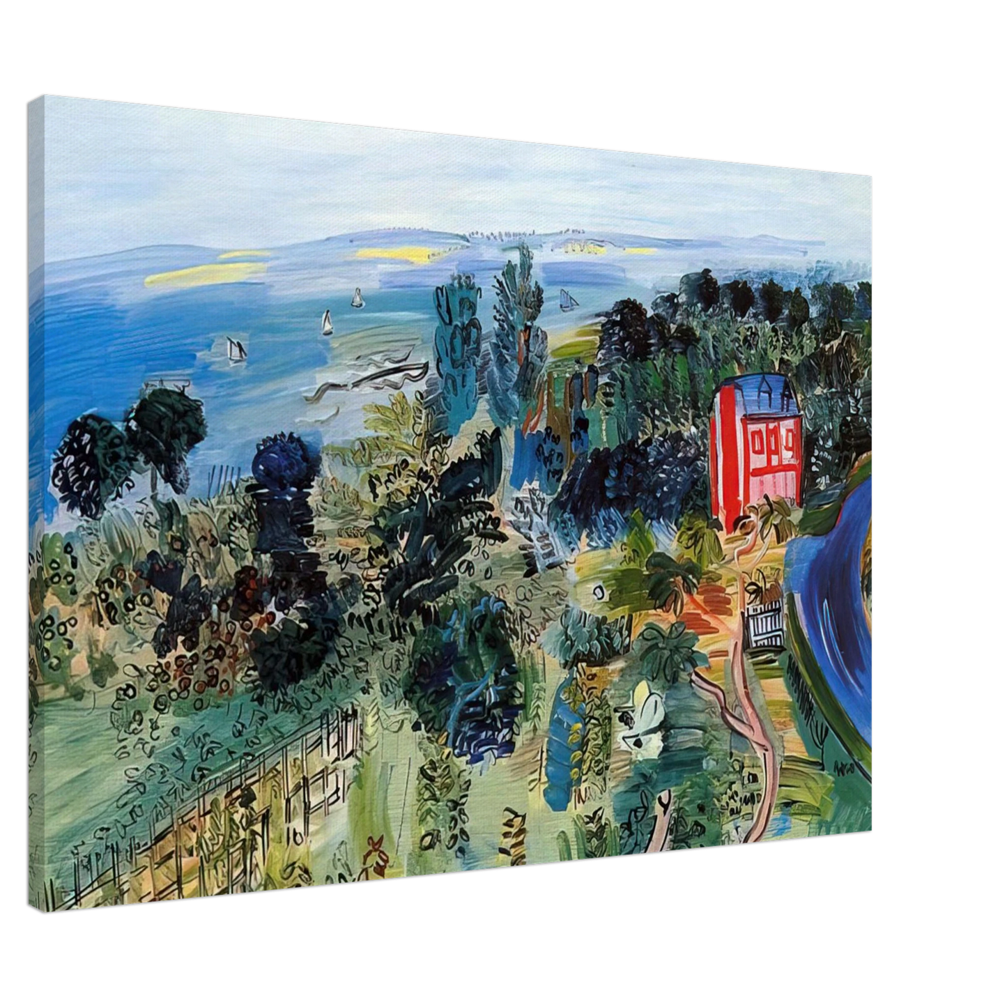 Raoul Dufy - VILLERVILLE Canvas - 20x30 cm / 8x12 inches-canvas