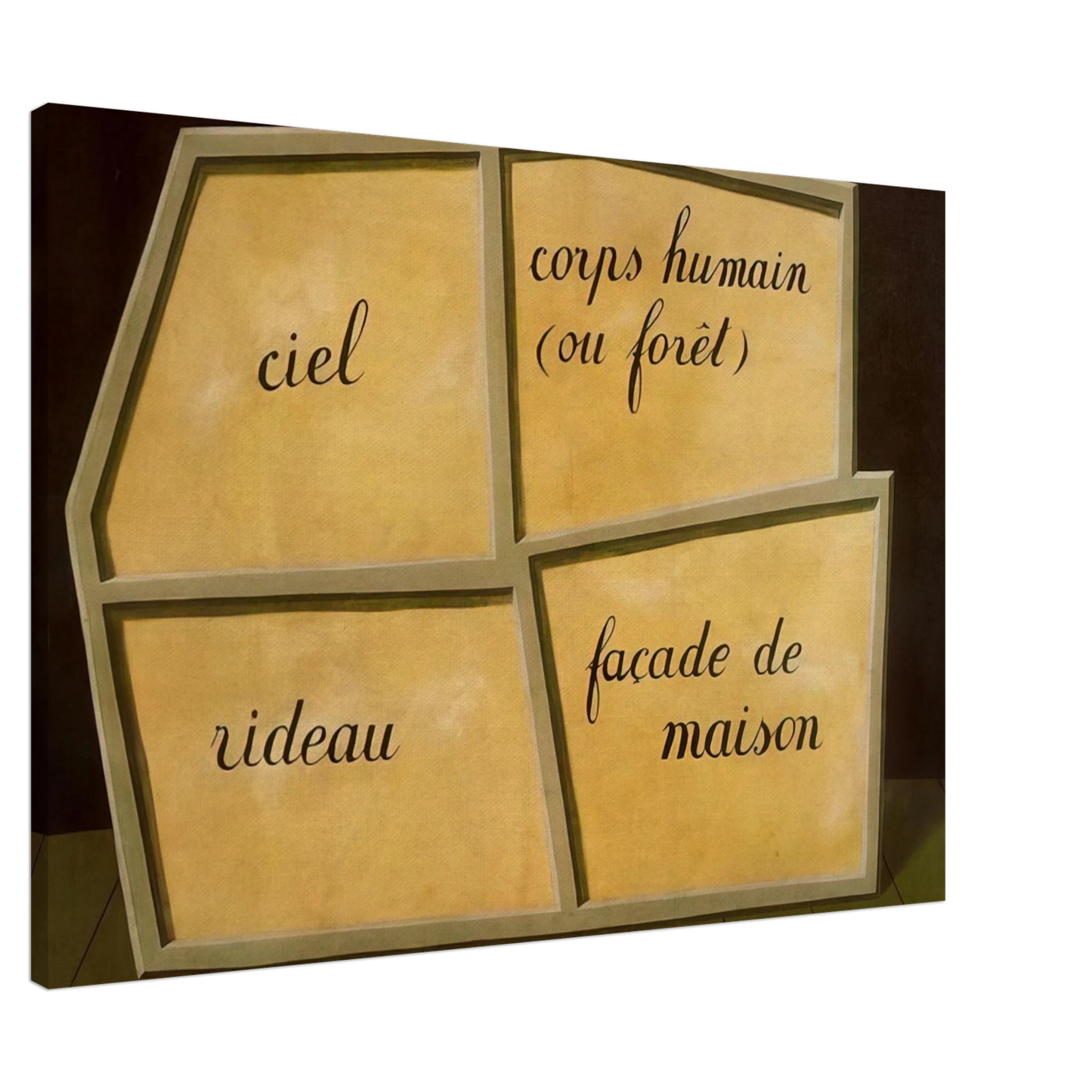 Rene Magritte - THE EMPTY MASK 1928 Canvas - 20x30 cm / 8x12 inches-canvas