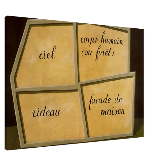 Rene Magritte - THE EMPTY MASK 1928 Canvas - 20x30 cm / 8x12 inches-canvas