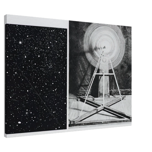 Vija Celmins - CONCENTRIC BEARINGS A 1984 Canvas - 20x30 cm / 8x12 inches-canvas