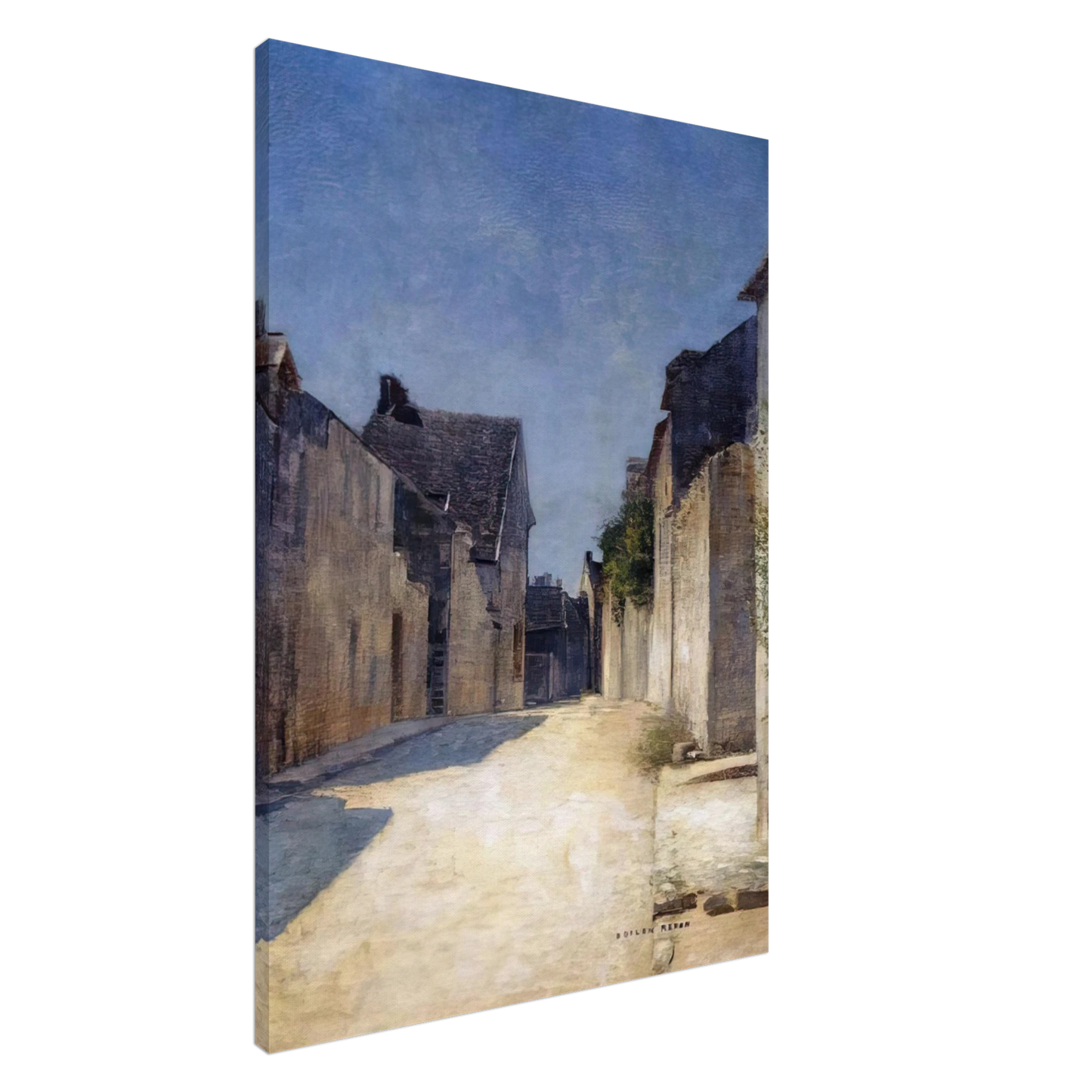 Odilon Redon - STREET IN SAMOIS 1888 Canvas - 20x30 cm / 8x12 inches-canvas